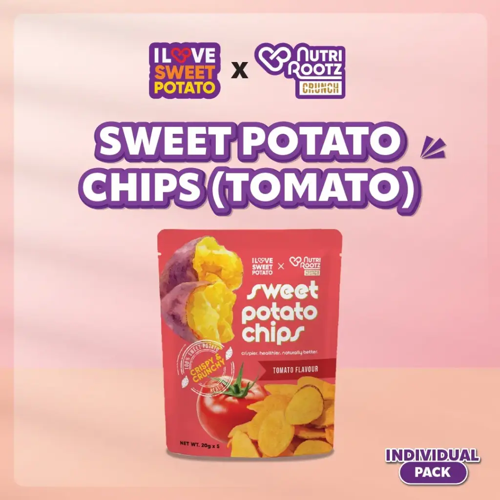 [NRCTM100] NutriRootz Sweet Potato Chips 20g x 5 Packs (Tomato)