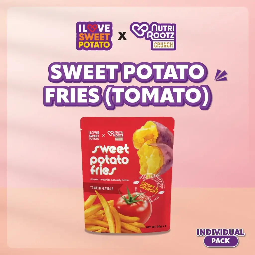 [NRFTM100] NutriRootz Sweet Potato Fries 20g x 5 Packs (Tomato)